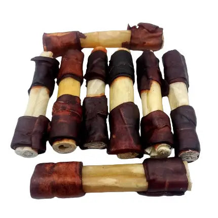 6" Braided Beef Collagen Stick Wrapped Ends
