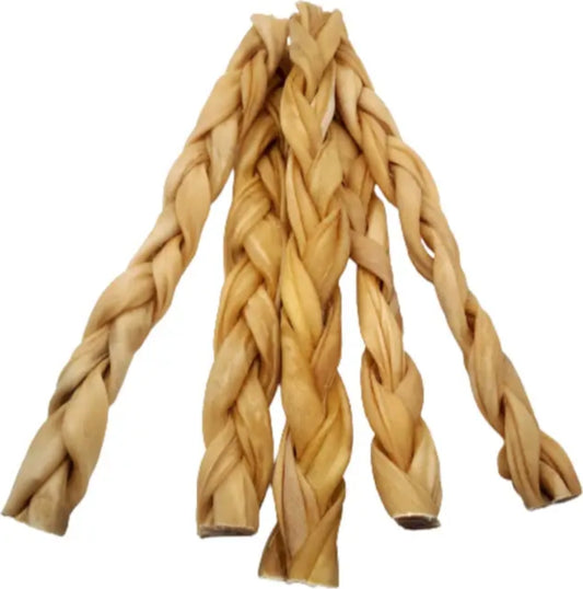 12" Braided Beef Collagen Stick
