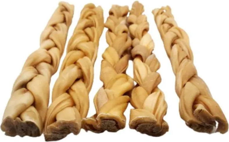 12" Braided Beef Collagen Stick
