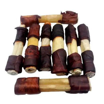 6" Braided Beef Collagen Stick Wrapped Ends